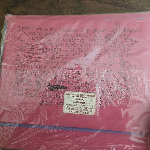 Vintage 1984 Current Stationery It's A Long Story 24 Paper Sheets 12 Envelopes - Picture 2 of 7